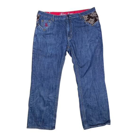 Vintage Y2K Kanji Jeans Embroidered Streetwear Men's Size 42x32
